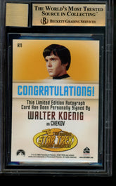 2005 Star Trek TOS Animated Adv Autograph Walter Koenig CHEKOV Auto BGS 9.5